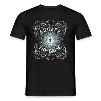 Escape the Game - for Exit Room fans (washed look) - Men's T-Shirt - black - Front - AI Model Male 178 light (178cm)