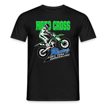 MotoCross - Supercross - MX - SX - FMX - Männer T-Shirt - Schwarz - Vorne - AI Model Male 178 light (178cm)