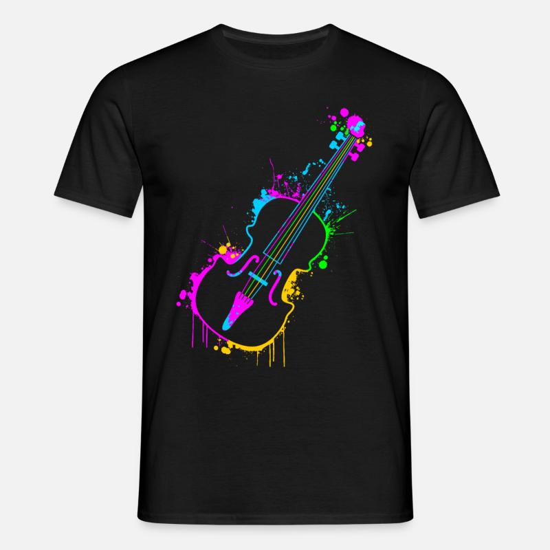 Violine - Männer T-Shirt - Schwarz