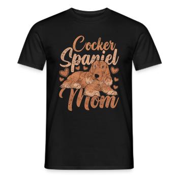 Cocker Épagneul Mama Chien Cadeau Cocker Épagneul - T-shirt homme - noir - Devant - AI Model Male 178 light (178cm)