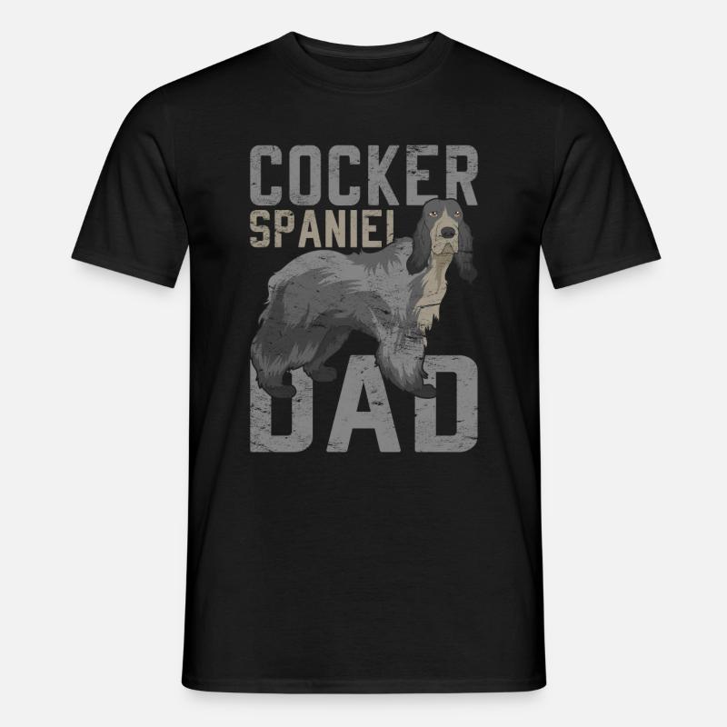 Cocker Spaniel Papa Hunde Geschenk Cocker Spaniel - Männer T-Shirt - Schwarz