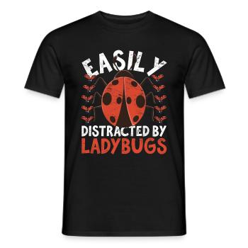 Les amoureux des animaux offrent une coccinelle aux insectes - T-shirt homme - noir - Devant - AI Model Male 178 light (178cm)