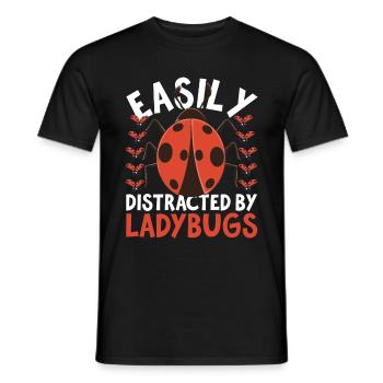 Gift idea insect animal motif ladybug - Men's T-Shirt - black - Front - AI Model Male 178 light (178cm)