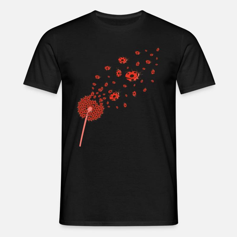 Ladybug Pusteflower Gift Idea Ladybug - Men's T-Shirt - black