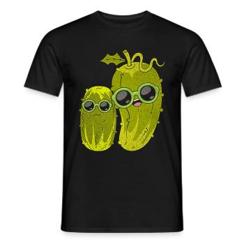 Cool Sunglasses Vegetable Gift Idea Cucumber - Men's T-Shirt - black - Front - AI Model Male 178 light (178cm)