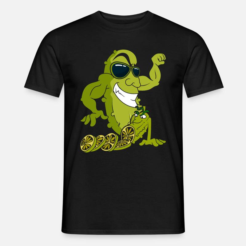 Gurke - Männer T-Shirt - Schwarz