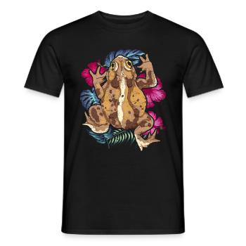 Nature Animal Motif Grenouille Amphibiens Cadeau Crapaud - T-shirt homme - noir - Devant - AI Model Male 178 light (178cm)