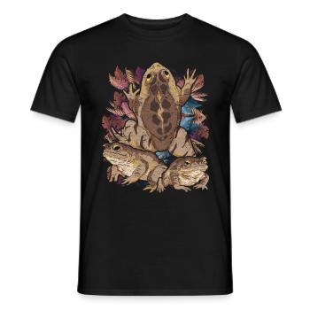 Amphibien Tiermotiv Geschenk Frosch Vintage Kröte - Männer T-Shirt - Schwarz - Vorne - AI Model Male 178 light (178cm)