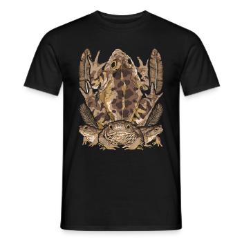 Nature Animal Motif Amphibiens Grenouille Cadeau Crapaud - T-shirt homme - noir - Devant - AI Model Male 178 light (178cm)