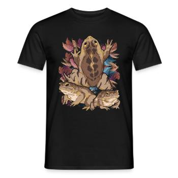 Vintage Animal Motif Cadeau Grenouille Animal Crapaud - T-shirt homme - noir - Devant - AI Model Male 178 light (178cm)