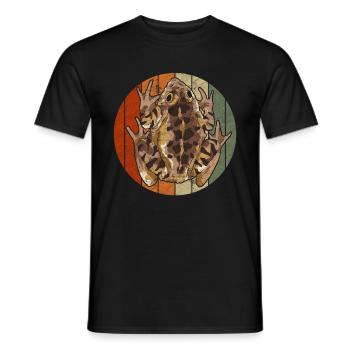 Frog Animal Amphibians Gift Retro Toad - Men's T-Shirt - black - Front - AI Model Male 178 light (178cm)