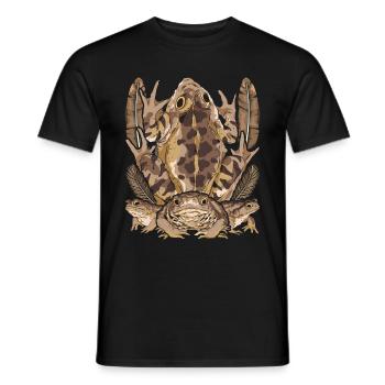Frog Amphibians Animal Lovers Nature Animal Toad - Men's T-Shirt - black - Front - AI Model Male 178 light (178cm)