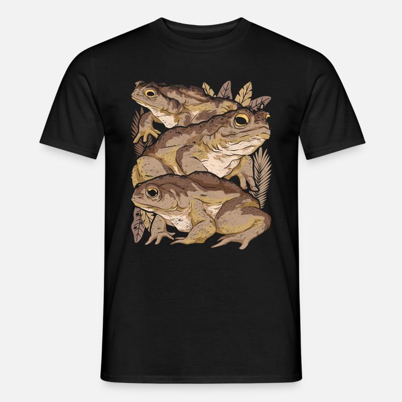 Frosch Kröte - Männer T-Shirt - Schwarz