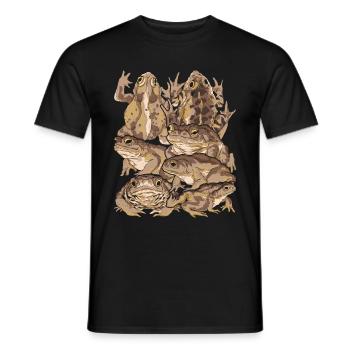 Amphibians Animals Frog Gift Nature Toad - Men's T-Shirt - black - Front - AI Model Male 178 light (178cm)