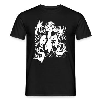 Frog Animal Motif Amphibians Gift Animal Toad - Men's T-Shirt - black - Front - AI Model Male 178 light (178cm)