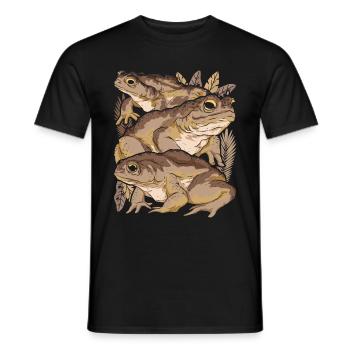 Amphibiens Nature Animal Motif Cadeau Grenouille Crapaud - T-shirt homme - noir - Devant - AI Model Male 178 light (178cm)