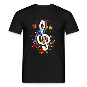 Clé de violon Musique Cadeau Clef - T-shirt homme - noir - Devant - AI Model Male 178 light (178cm)