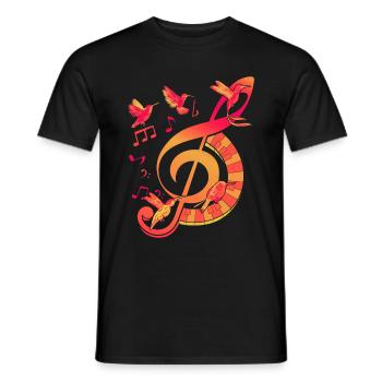 Clé de violon Idée cadeau Musique Clef - T-shirt homme - noir - Devant - AI Model Male 178 light (178cm)