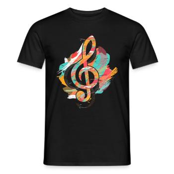 Clé - T-shirt homme - noir - Devant - AI Model Male 178 light (178cm)