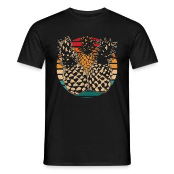 Summer Holiday Gift Fruit Tropical Pineapple - Men's T-Shirt - black - Front - AI Model Male 178 light (178cm)