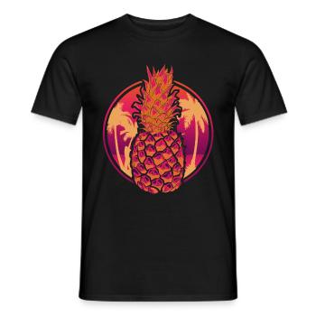 Summer Holiday Gift Fruit Tropical Pineapple - Men's T-Shirt - black - Front - AI Model Male 178 light (178cm)