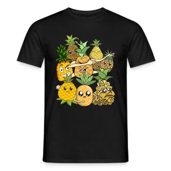 Summer Holiday Gift Fruit Tropical Pineapple - Men's T-Shirt - black - Front - AI Model Male 178 light (178cm)