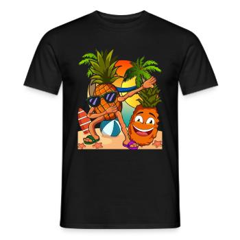 Ananas - T-shirt homme - noir - Devant - AI Model Male 178 light (178cm)
