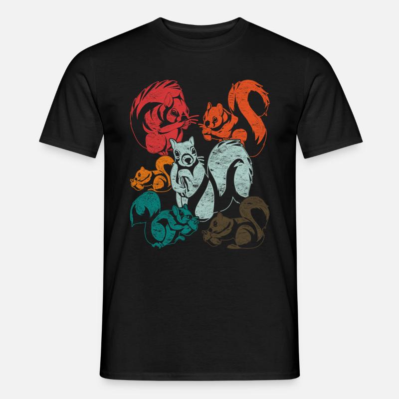 Eichhörnchen - Männer T-Shirt - Schwarz