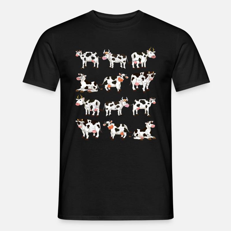 Kuh - Männer T-Shirt - Schwarz