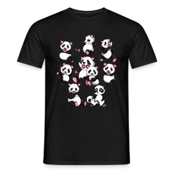 Pandabär - Männer T-Shirt - Schwarz - Vorne - AI Model Male 178 light (178cm)