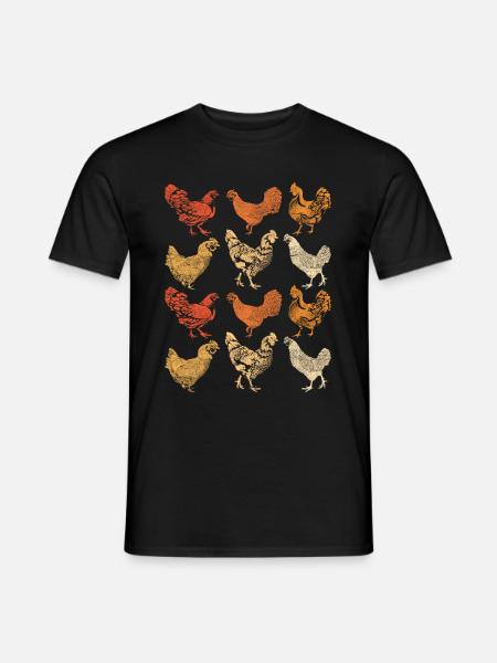Huhn - Männer T-Shirt - Schwarz