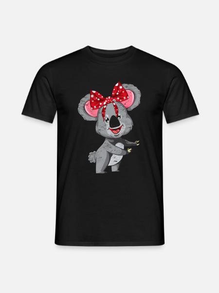 Koala - Männer T-Shirt - Schwarz