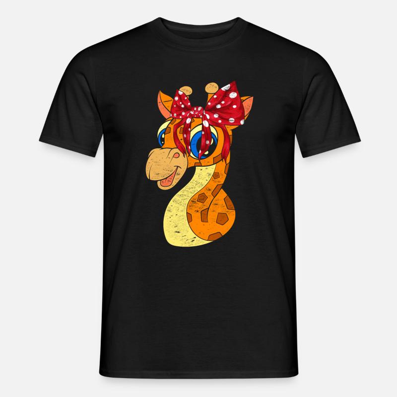 Giraffe - Männer T-Shirt - Schwarz