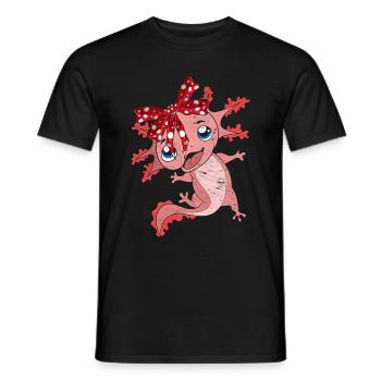 Axolotl - Männer T-Shirt - Schwarz - Vorne - AI Model Male 178 light (178cm)