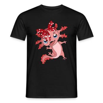 Axolotl - T-shirt homme - noir - Devant - AI Model Male 178 light (178cm)