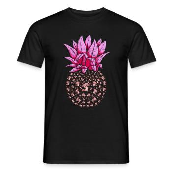 Ananas Axolotl - T-shirt homme - noir - Devant - AI Model Male 178 light (178cm)