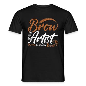 Make Up Artist Geschenk Beauty Brow Artist - Männer T-Shirt - Schwarz - Vorne - AI Model Male 178 light (178cm)