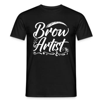 Make Up Artist Geschenk Beauty Brow Artist - Männer T-Shirt - Schwarz - Vorne - AI Model Male 178 light (178cm)