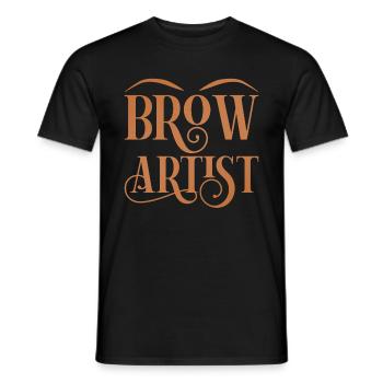 Brow Artist - Männer T-Shirt - Schwarz - Vorne - AI Model Male 178 light (178cm)