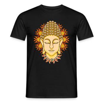 Yoga Cadeau Bouddhisme Bouddha bouddhiste - T-shirt homme - noir - Devant - AI Model Male 178 light (178cm)