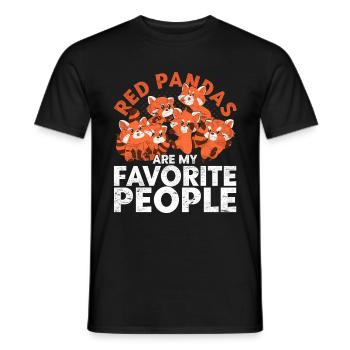Animal Lovers Gift Animal Funny Red Panda - Men's T-Shirt - black - Front - AI Model Male 178 light (178cm)