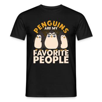 Lustige Geschenkidee Tiermotiv Pinguin - Männer T-Shirt - Schwarz - Vorne - AI Model Male 178 light (178cm)