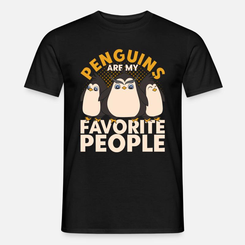 Lustige Geschenkidee Tiermotiv Pinguin - Männer T-Shirt - Schwarz