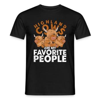 Cadeau animal Drôle de bétail écossais des Highlands - T-shirt homme - noir - Devant - AI Model Male 178 light (178cm)