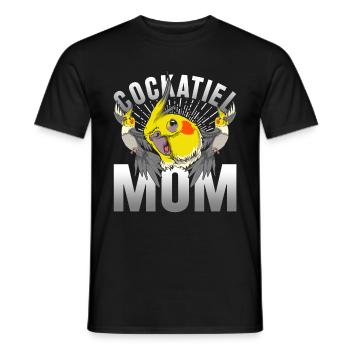 Bird Mom Mother's Day Gift Cockatiel - Men's T-Shirt - black - Front - AI Model Male 178 light (178cm)