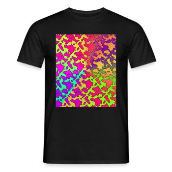 Buntes Kuh Muster Kuhflecken Kuh Geschenk Kuh - Männer T-Shirt - Schwarz - Vorne - AI Model Male 178 light (178cm)