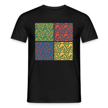 Pop Art Vache Motif Vache Taches Cadeau Vache - T-shirt homme - noir - Devant - AI Model Male 178 light (178cm)