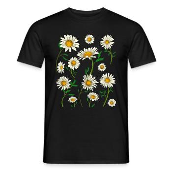 Gänseblümchen Hobbygärtner Geschenk Blumen Botanik - Männer T-Shirt - Schwarz - Vorne - AI Model Male 178 light (178cm)