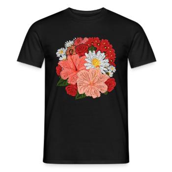 Hübsche Wildblumen Natur Gärtner Geschenk Botanik - Männer T-Shirt - Schwarz - Vorne - AI Model Male 178 light (178cm)