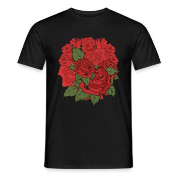 Botanic Garden Roses Gardener Gift Botany - Men's T-Shirt - black - Front - AI Model Male 178 light (178cm)
